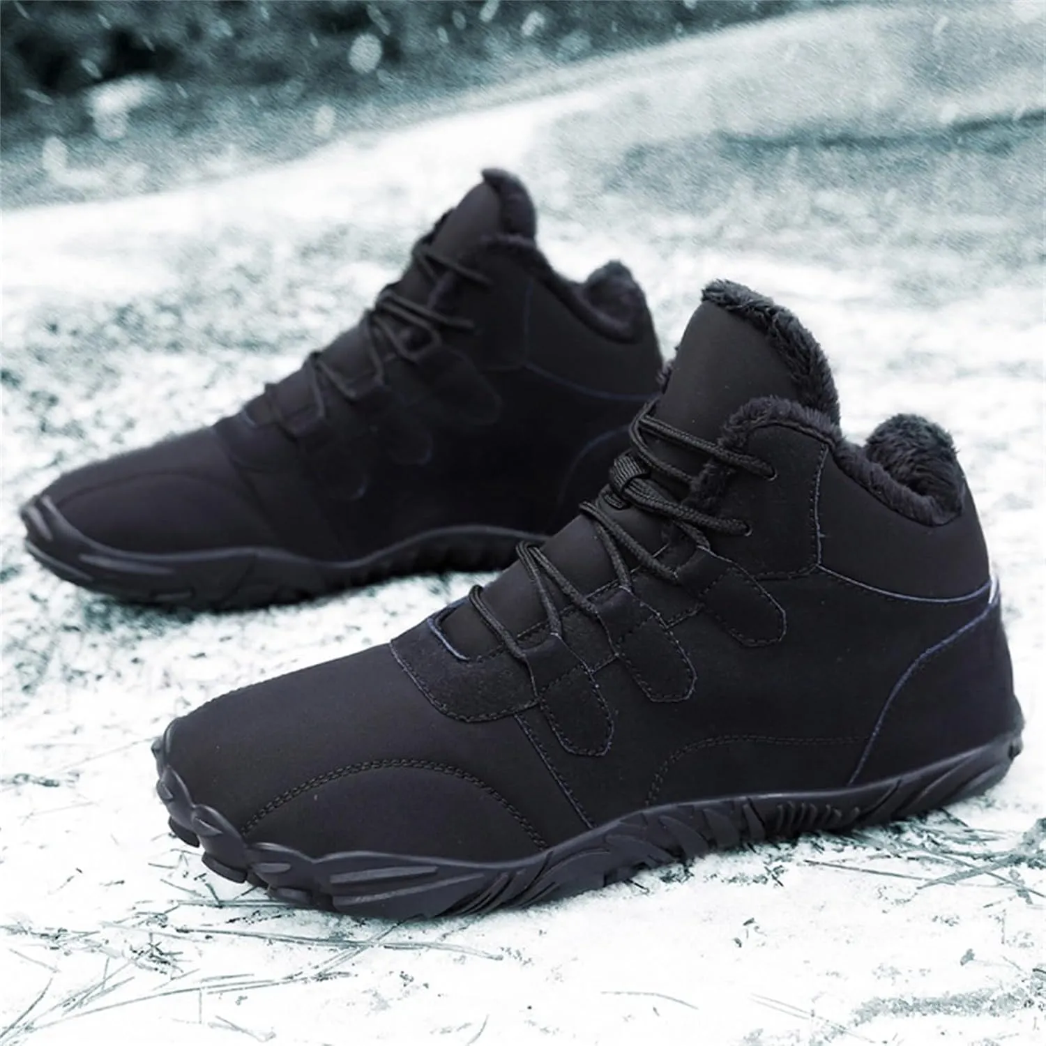 Women Winter Boots Wide Calf White and Black Winter Boots for Women Snow Boots Women Slip On Winter Boots for Women Womens Winter Booties Prime of Day Deals