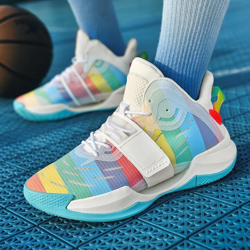 Womens Mens Basketball Shoes Fashion Neutral High Rebound Sport Shoes Breathable Anti Slip Sneakers Running Walking Tennis Shoes