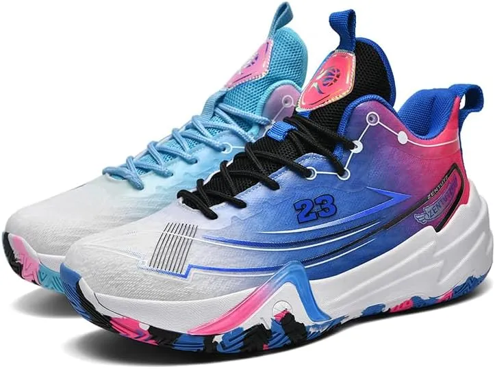 Womens Mens Basketball Shoes Fashion Neutral Sneakers Anti Slip Breathable Comfortable High Top Sports Running Walking Tennis Shoes