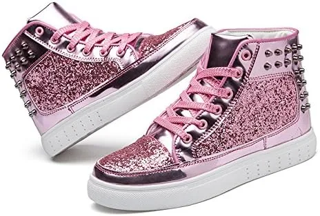 Women's Mid-Top Sneakers - Casual & Stylish, Soft Sole Skate Shoes for All Seasons, Comfortable Fit with Lace-Up Closure