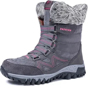 Womens Snow Boots Waterproof Winter Boots Outdoor Hiking Ankle Boot With Fur Lined Non Slip Warm Boots