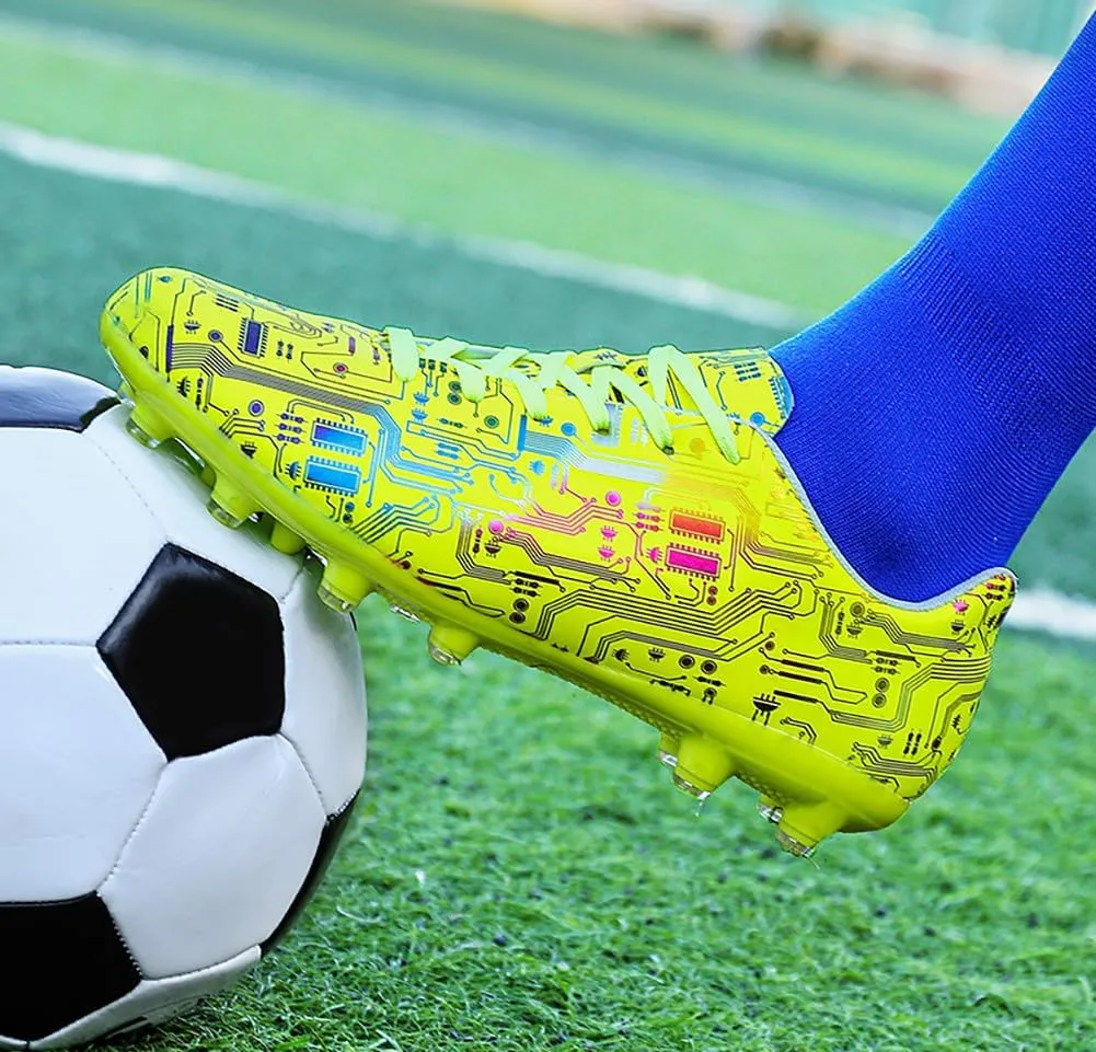 YYSPR Unisex AG Cleats Athletic Soccer Non Slip Wear Resistant Outdoor Turf Comfortable Training Football Shoes