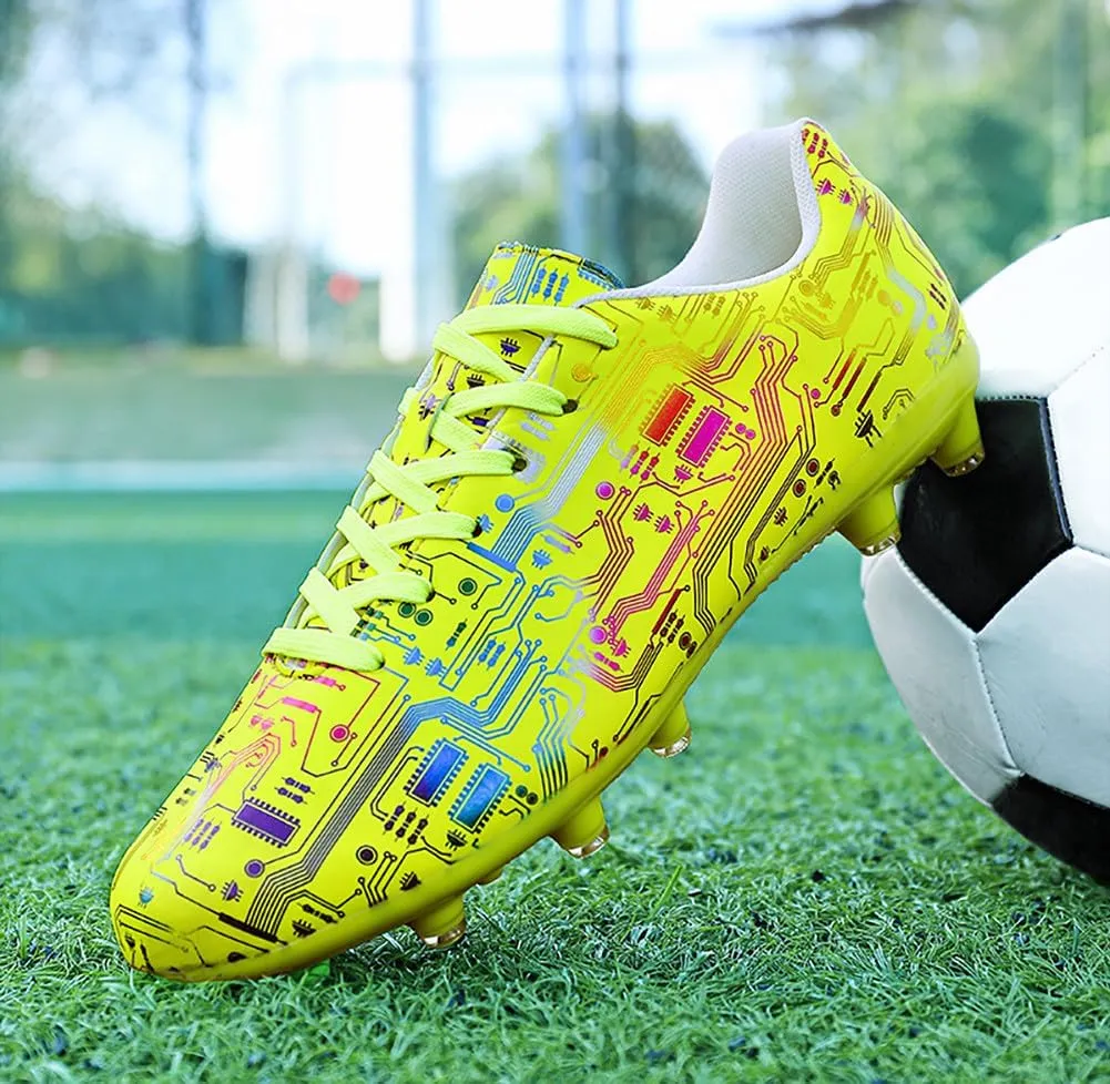 YYSPR Unisex AG Cleats Athletic Soccer Non Slip Wear Resistant Outdoor Turf Comfortable Training Football Shoes