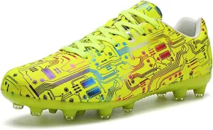 YYSPR Unisex AG Cleats Athletic Soccer Non Slip Wear Resistant Outdoor Turf Comfortable Training Football Shoes