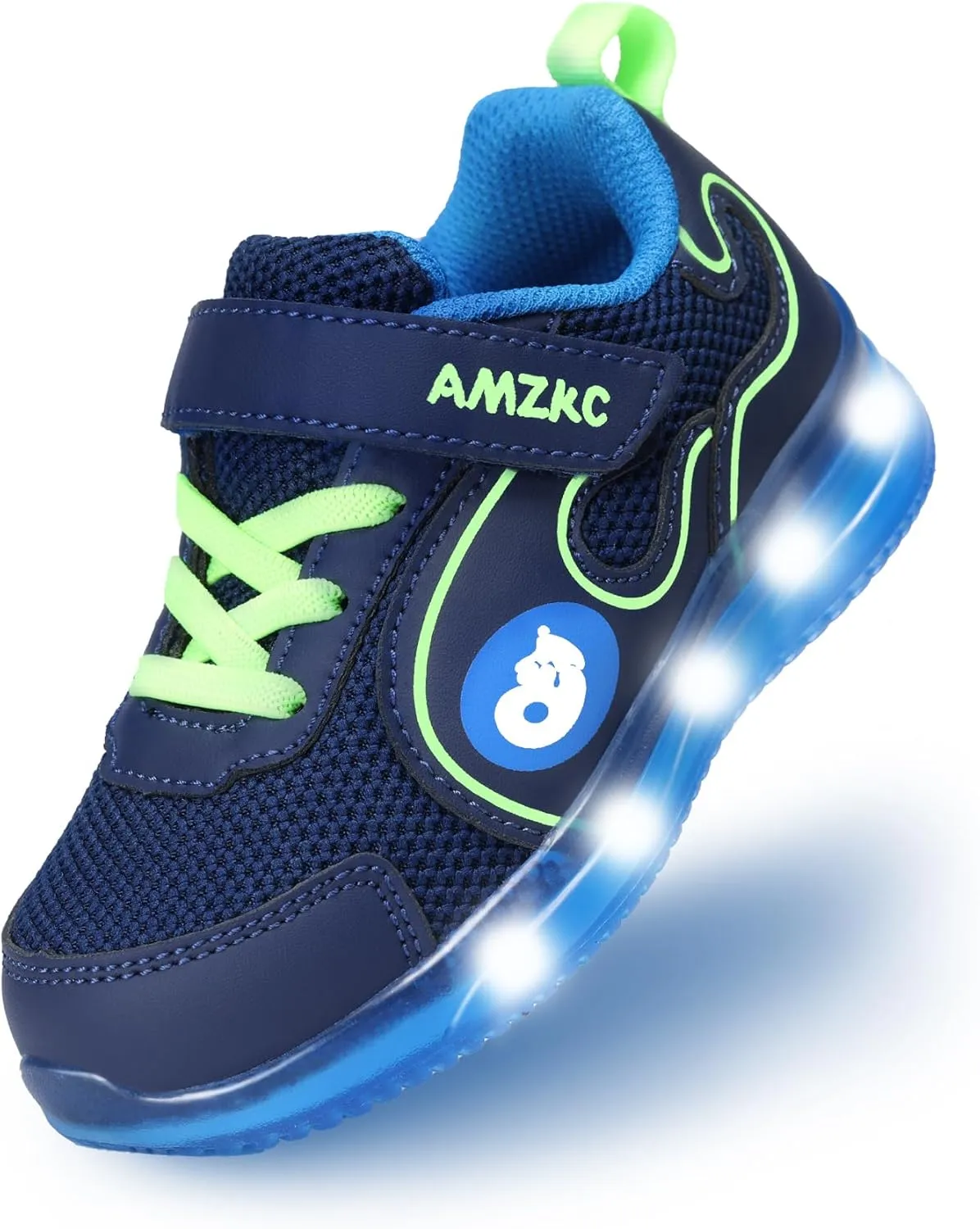 ZKA Toddler Light Up Shoes for Girls Boys Size 5 to Size 13 Sparkle Walking Running Tennis Casual Fashion Sport