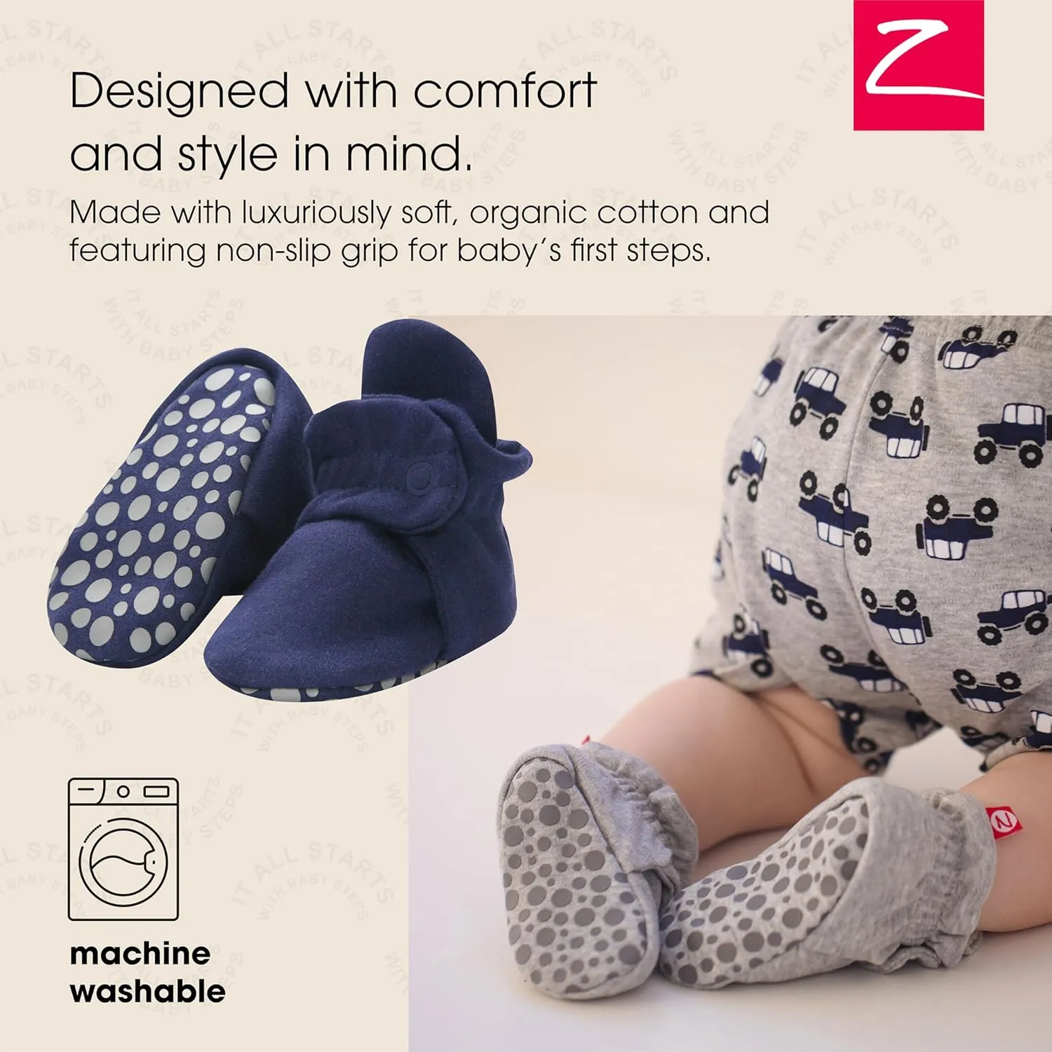 Zutano Organic Baby Booties Newborn Infant, Lost Baby Socks Solution, Unisex, Girl, Boy, 0-3, 3-6, 6-12, 12-18, 18-24 Months